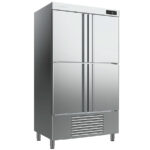 Armario Refrigerado para Pastelería Acero Inoxidable 4 Puertas Opacas 6 Estantes 895 Litros Gama 400/900L 1124x775x2060h mm AN 904 T/F Infrico