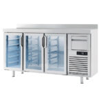 Frente-Mostrador-Refrigerado-Acero-Inoxidable-2-Puertas-de-Cristal-4-Estantes-340-Litros-Gama-600---1468x600x1050h-mm-FMPP1500-CR-Infrico