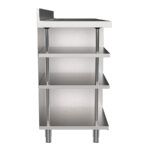 Mueble Cafetero Acero Inoxidable 2 Puertas Opacas 2 Cajones 1 Tolva Gama MCAF 1960x600x1050h mm MCAF 2000 Infrico - Imagen 3