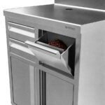 Mueble Cafetero Acero Inoxidable 2 Puertas Opacas 2 Cajones 1 Tolva Gama MCAF 820x600x1050h mm MCAF 820 Infrico - Imagen 5