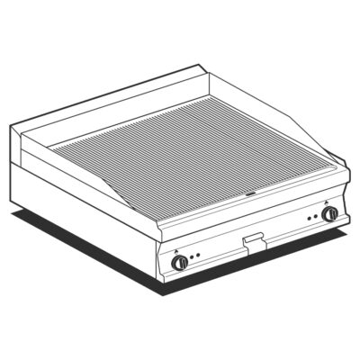 Fry-top Estriado Cromado Sobremesa Eléctrico Ftrt-78ets Lotus