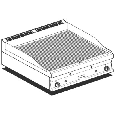 Fry-top Estriado Cromado Sobremesa A Gas Ftrt-78gs Lotus