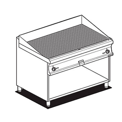 Fry-top Modular Estriado Cromado Eléctrico Ftr-712ets Lotus