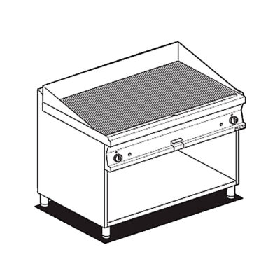 Fry-top Modular Estriado A Gas Ftr-712g Lotus