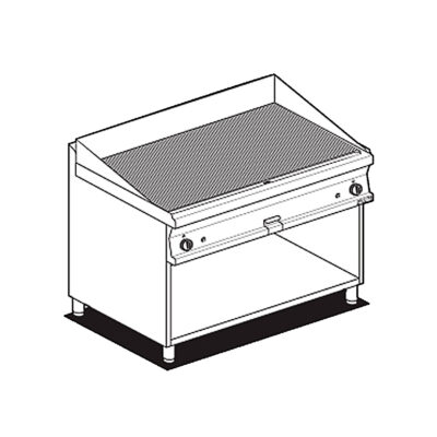 Fry-top Modular Estriado Cromado A Gas Ftr-712gs Lotus