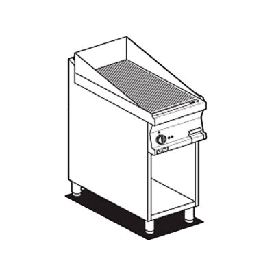 Fry-top Modular Estriado Cromado Eléctrico Ftr-74ets Lotus