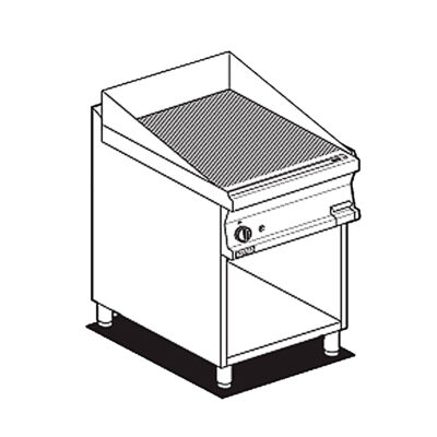 Fry-top Modular Estriado Cromado A Gas Ftr-76gs Lotus