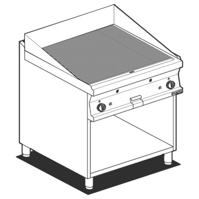 Fry-top Modular Estriado Cromado A Gas Ftr-78gs Lotus