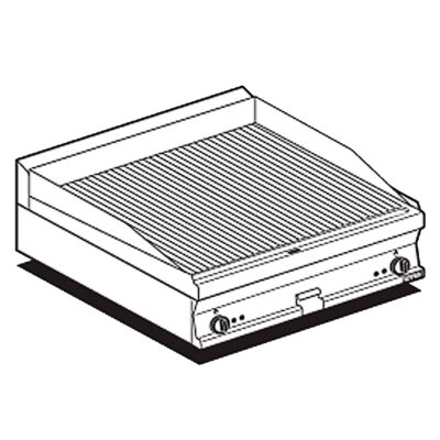 Fry-top Estriado Cromado Eléctrico Ftrt-68ets Lotus
