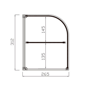 Vitrina Neutra Cristal Curvo Nclp-100 Vitrinas Gómez