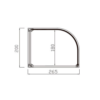 Vitrina Neutra Cristal Curvo Ncp-100 Vitrinas Gómez