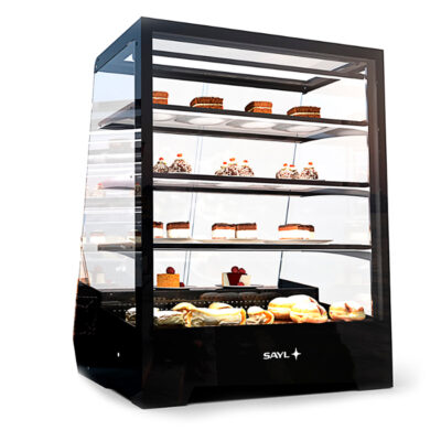 Vitrina Expositora Refrigerada para Pastelería Cristal Recto 2 Puertas Correderas 3 Estantes 710X535X900h mm Gama TOWER TW Sayl