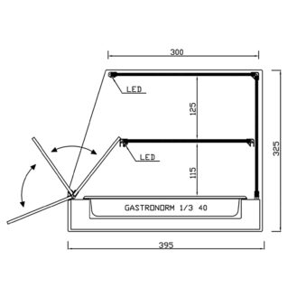 Vitrina Refrigerada De Cubetas Grupo Remoto Estante Intermedio Mar-f6 Et O Mar-f6 Etr Vitrinas Gómez