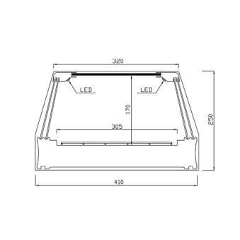Vitrina Refrigerada De Bandeja Plana Con Puertas A Ambos Lados Ideal Para Pinchos Grupo Remoto/grupo Incorporado Vpi-150 Vitrinas Gómez