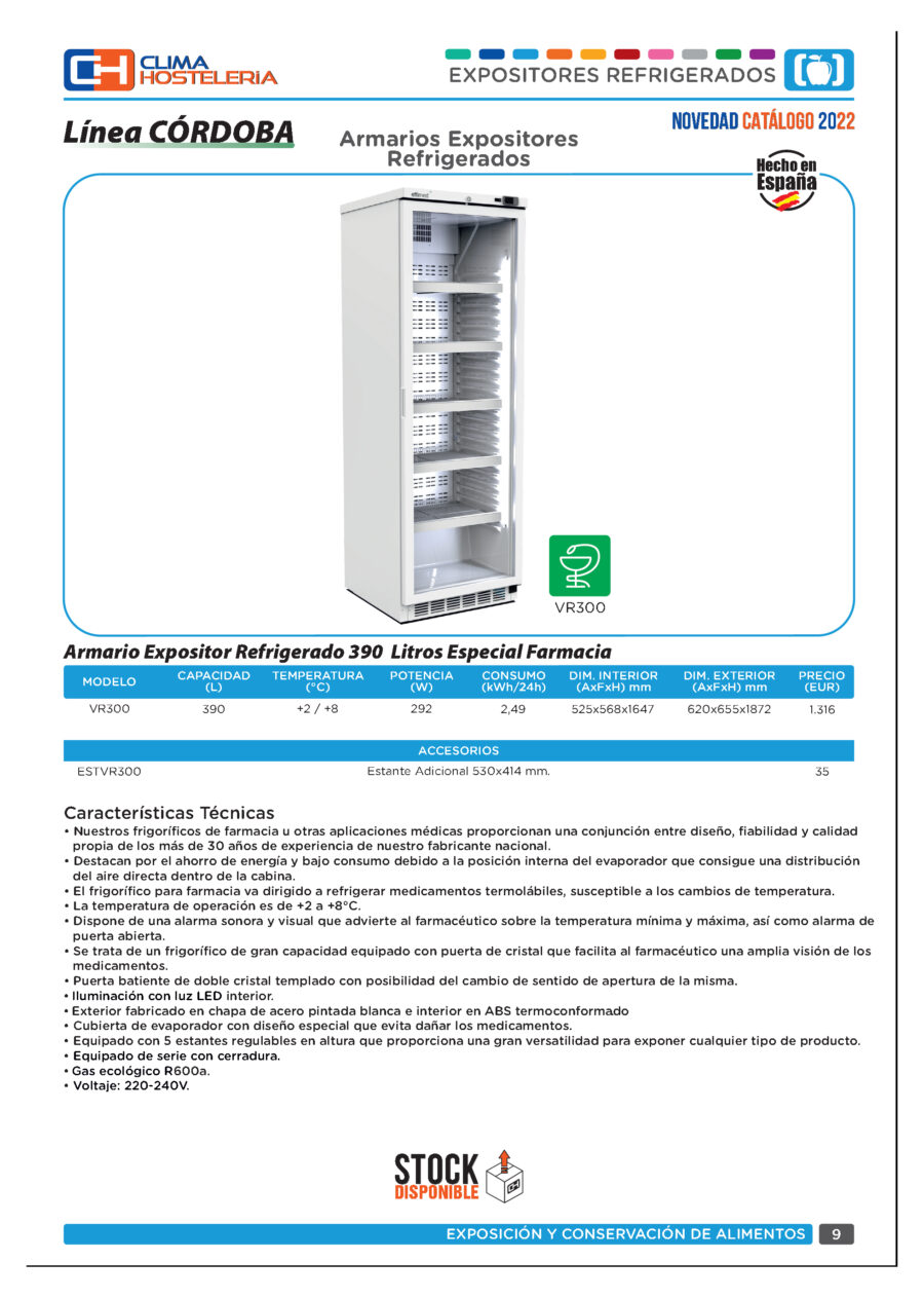 Armario expositor refrigerado