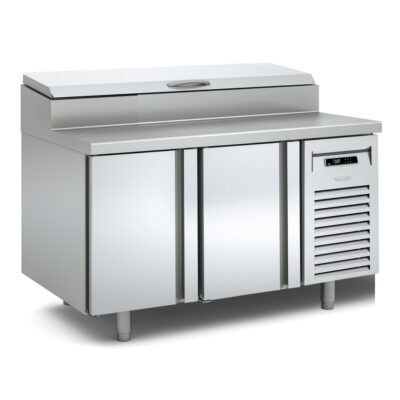 Mesa Fría Preparación Ensaladas GN 13 Encimera Inox con Expositor de Ingredientes Gama 800 MEI-80-150 Docriluc