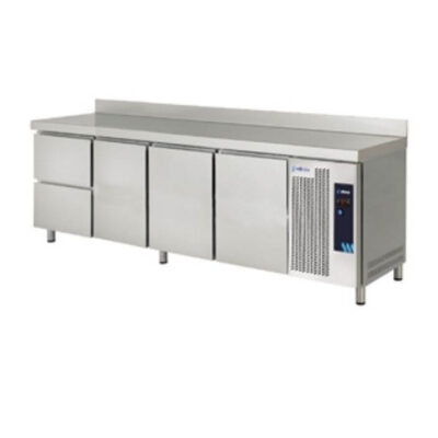 Mesa Refrigerada Gastronorm Serie GN 1 2 Cajones 3 Estantes 3 Puertas Opacas 615 Litros MPG-225 HC HDDD Edenox