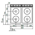 Cocina-4-Fuegos-Modular-Eléctrica-+-Horno-eléctrico-GN-2-1-GAMA-Macros-700---800x714x900h-mm-E7P4+FE-BERTO’S8