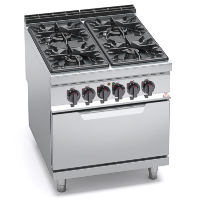 Cocina-4-Fuegos-a-Gas-Sobre-Horno-Eléctrico-Modular-GAMA-Máxima-900---800x900x900h-mm-G9F4+FE-BERTO’S
