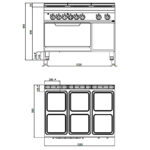 Cocina-6-Fuegos-Eléctrica-+-Horno-Modular-GAMA-Máxima-900---1200x900x900h-mm-E9PQ6+FE-BERTO’S2