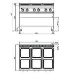 Cocina-6-Fuegos-Eléctrica-Modular-GAMA-Máxima-900---1200x900x900h-mm-E9PQ6M-BERTO’S.1jpg