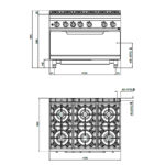 Cocina-6-Fuegos-a-Gas-+-Horno-Maxi-Modular-GAMA-Máxima-900---1200x900x900h-mm-G9F6+T-BERTO’S.1jpg