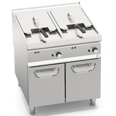 Freidora-Eléctrica-2-Cubas-22+22-litros-Modular-con-Grifo-de-Vaciado-Gama-S-900---800x900x900h-mm-SE9F22-8MS-BERTO’S