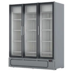 Armario Expositor Refrigerado Mural 1 Puerta de Cristal 4 Estantes 1215 Litros en Lacado Negro 1270x740x2065 KMILANO 1270 BLK Horekus