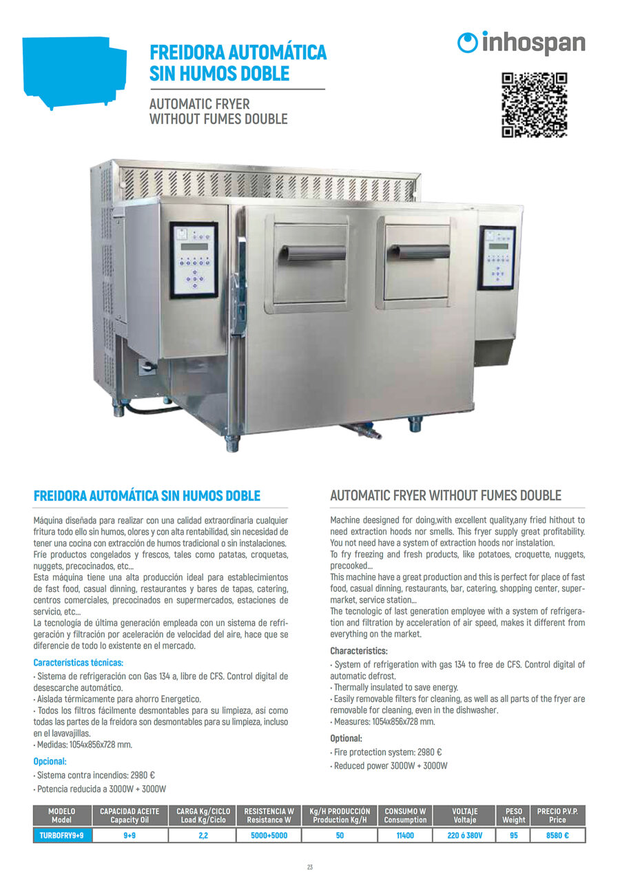 Freidora-Automática-Sin-Humos-a-Gas-Sobremesa-18-Litros-2-Cesta-1054x856x728h-mm-TURBOFRY9+9-INHOSPAN1