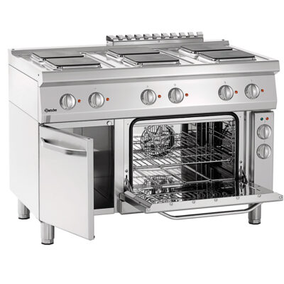 Cocina-Eléctrica-6-Fuegos-Modular-con-Horno-Eléctrico-1-1-GN-Gama-700---1200x700x850h-mm-286347