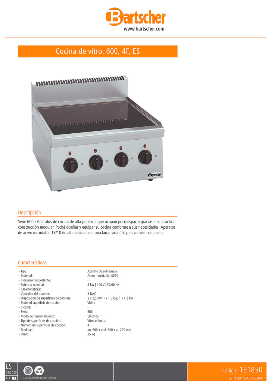Cocina-Vitrocerámica-Eléctrica-4-Fuegos-Sobremesa-Gama-600---600x600x290h-mm-131850-Bartscher.1jpg