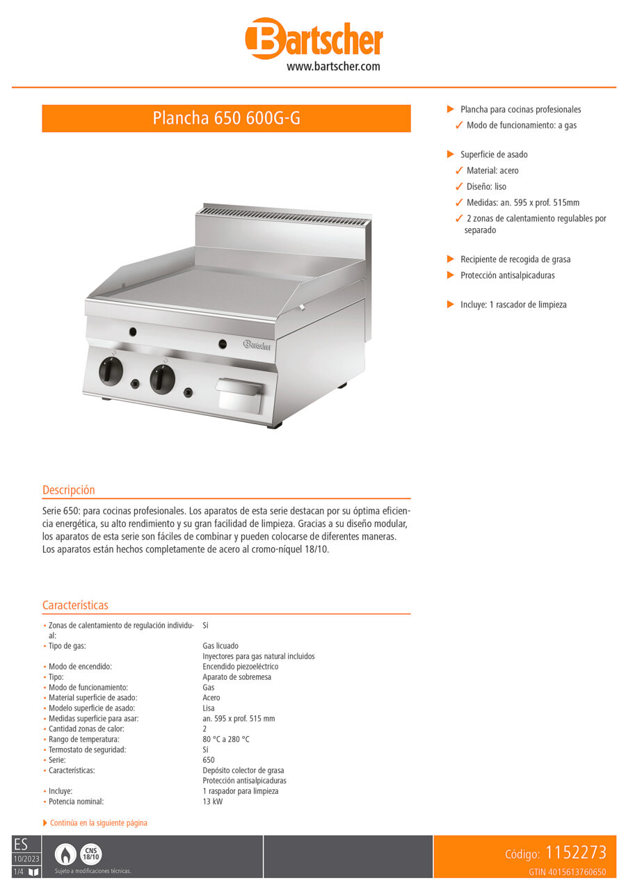 Plancha-Acero-Inoxidable-a-Gas-Placa-Lisa-Sobremesa-Gama-650---600x650x295h-mm-1152273-Bartscher1