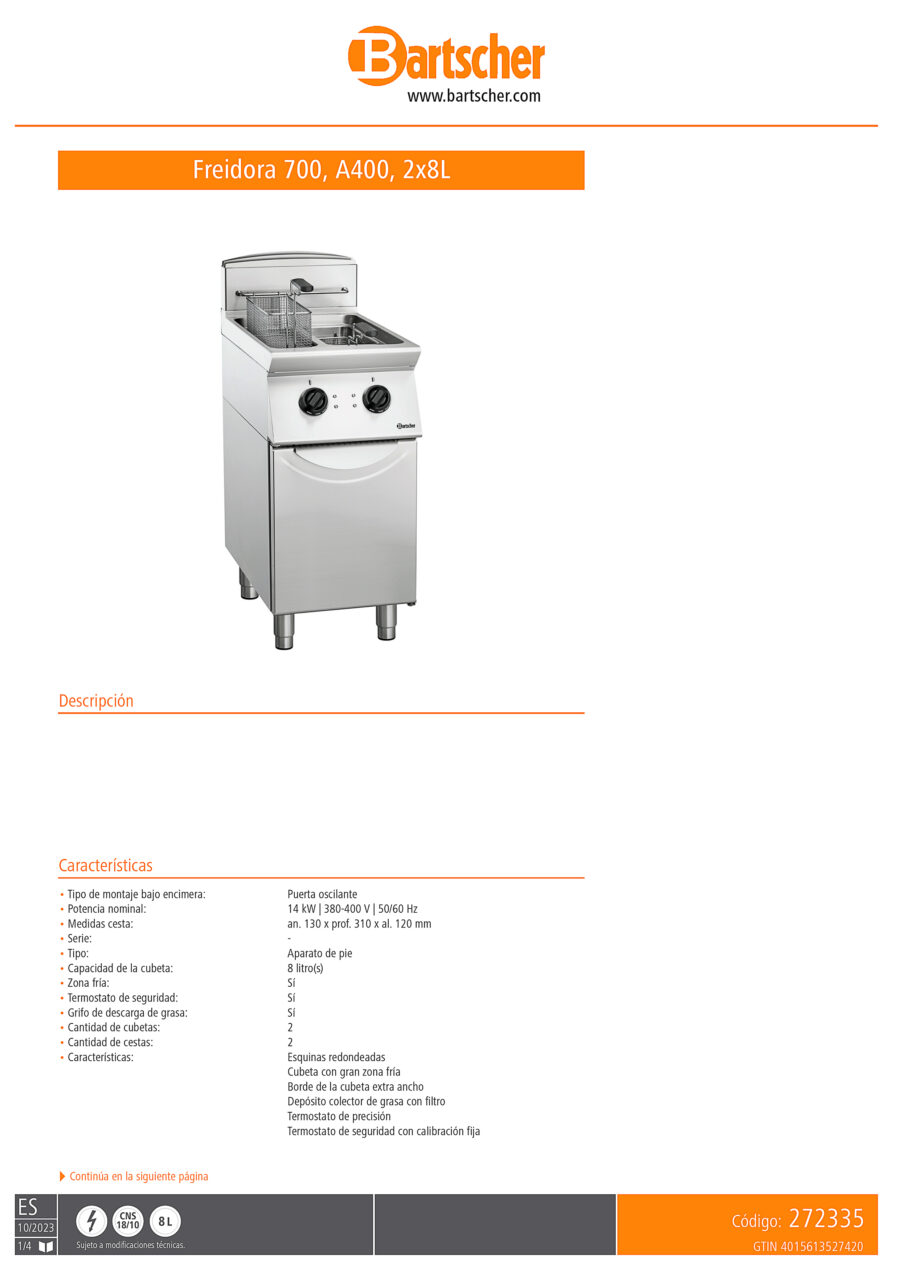 Freidora-de-Inducción-Modular-8-+-8-Litros-con-Grifo-de-Vaciado-2-Cestas-Gama-A400---400x700x850h-mm-272335-Bartscher2