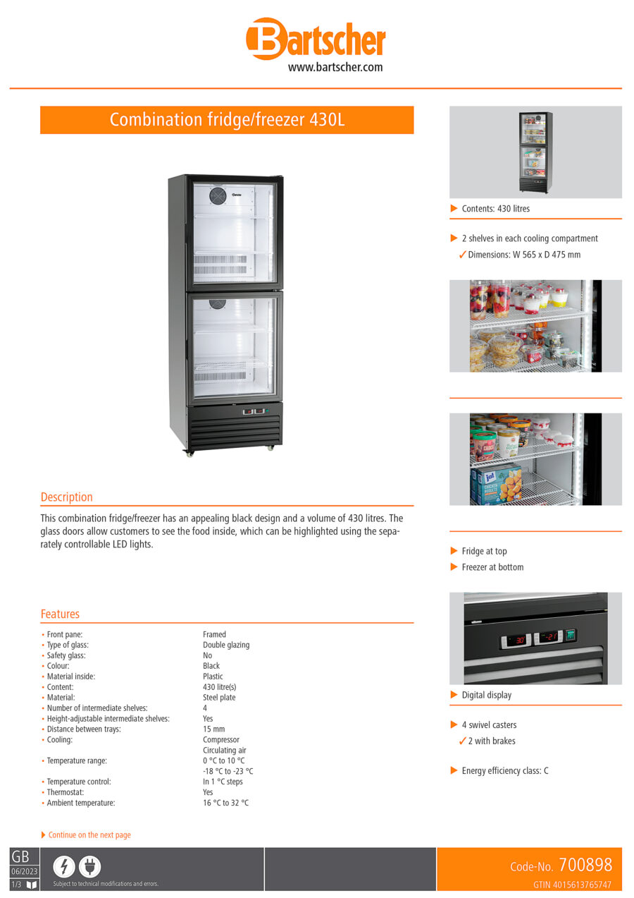 Armario-de-Refrigeración-y-Congelación-Lacado-Negro-2-Puertas-de-Cristal-430-Litros-4-Estantes-695x765x2000h-mm-700898-Bartscher1