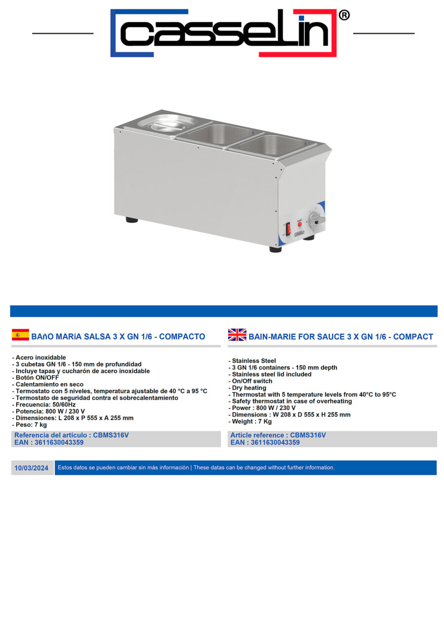 Baño-María-Compacto-Eléctrico-3-Cubas-GN-1-6-Sobremesa-208x555x255h-mm-CBMS316V-Casselin3