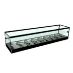 Vitrina Expositora Refrigerada de Tapas 2 Pisos Motor Remoto 8 Cubas GN1-3 Cristal Plano 1487x390x330h mm CUB 8 2P REMOTA Movilfrit