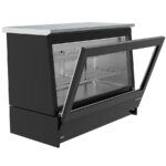 Vitrina Cerrada Refrigerada 2 Puertas Opacas Trasera Cristal Recto 2 Estantes 470 Litros Color Negro Gama VC 1384x740x1060h mm VC 1400 B INFRICO