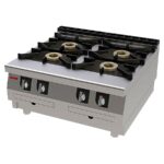 Cocina a Gas 4 Fuegos Sobremesa SERIE 750 EV 800x750x290h mm S741 Jemi