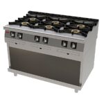 Cocina a Gas con Fondo de Agua 6 Fuegos Modular SERIE 750 EV 1200x750x850h mm T761 Jemi