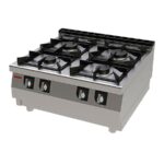 Cocina a Gas 4 Fuegos Sobremesa SERIE 750 EV 400x750x290h mm S704 Jemi