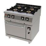 Cocina a Gas 4 Fuegos con Horno Modular SERIE 750 EV 800x750x850h mm 714 Jemi
