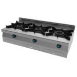 Cocina a Gas 3 Fuegos Sobremesa 1200x600x260h mm SERIE 600 EV S631 Jemi
