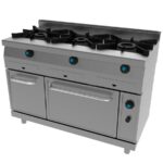 Cocina a Gas 3 Fuegos con Horno Modular 1200x600x850h mm SERIE 600 EV 631 Jemi