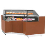 Vitrina Expositora Refrigerada Angulo 90º con Reserva para Cafetería y Pastelería Cristal Recto 1 Estante Gama MAGNUS 1750x960x1220h mm VMG 90 ACRU INFRICO