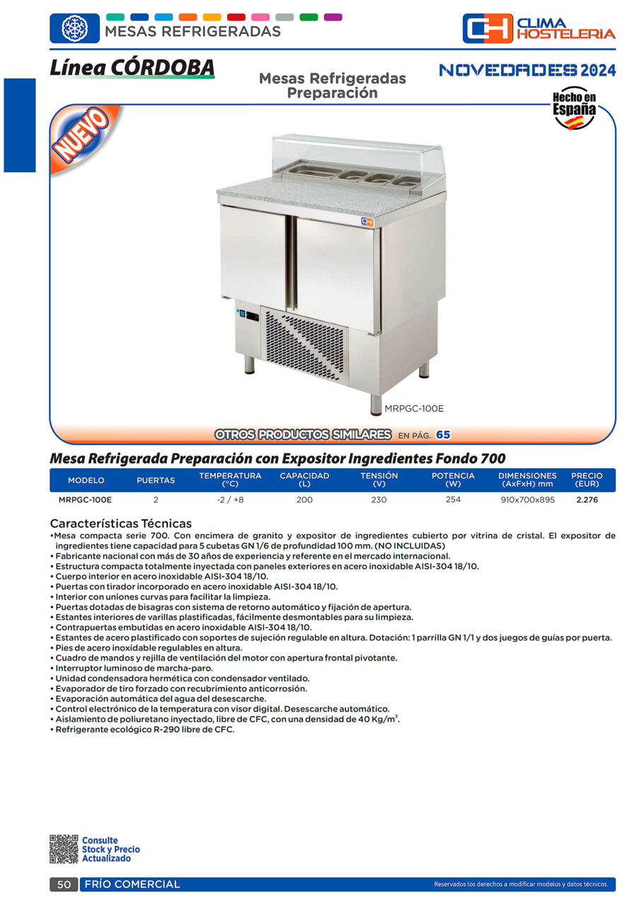 https://donbar.es/wp-content/uploads/2024/10/Mesa-Refrigerada-Acero-Inoxidable-con-Encimera-de-Granito-para-Ingredientes-2-Puertas-5-cubetas-GN-1-6-Gama-Cordoba-910x700x895h-mm-MRPGC-100E-Clima-Hosteleria-scaled.jpg