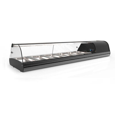 https://donbar.es/wp-content/uploads/2025/07/Vitrina-Expositora-Refrigerada-para-Tapas-6-Bandejas-GN-1-3x40-Cristal-Curvo-Sobremesa-1438x395x245h-mm-V6SA-Horekus.jpg