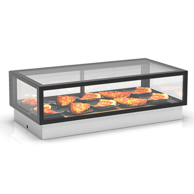 Vitrina Expositora Caliente Integra Drop-In Cristal Recto 1200x600x265h mm DP-120-20C Sayl