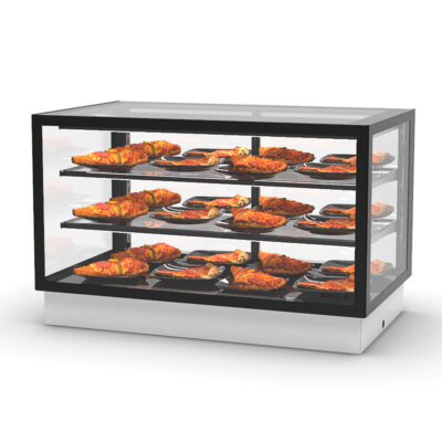 Vitrina Expositora Caliente Integra Drop-In Cristal Recto 2 Estantes 1000x600x515h mm DP-100-50C Sayl