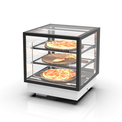 Vitrina Expositora Caliente Integra Drop-In Cristal Recto 2 Estantes 600x600x515h mm DP-60-50CG Sayl