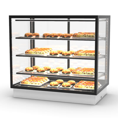 Vitrina Expositora Caliente Integra Drop-In Cristal Recto 3 Estantes 1000x600x815h mm DP-100-80C Sayl